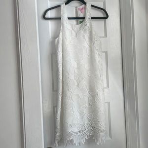 Lilly Pulitzer Jumbo Floral Scallop Lace Dress  Size 0 NWT